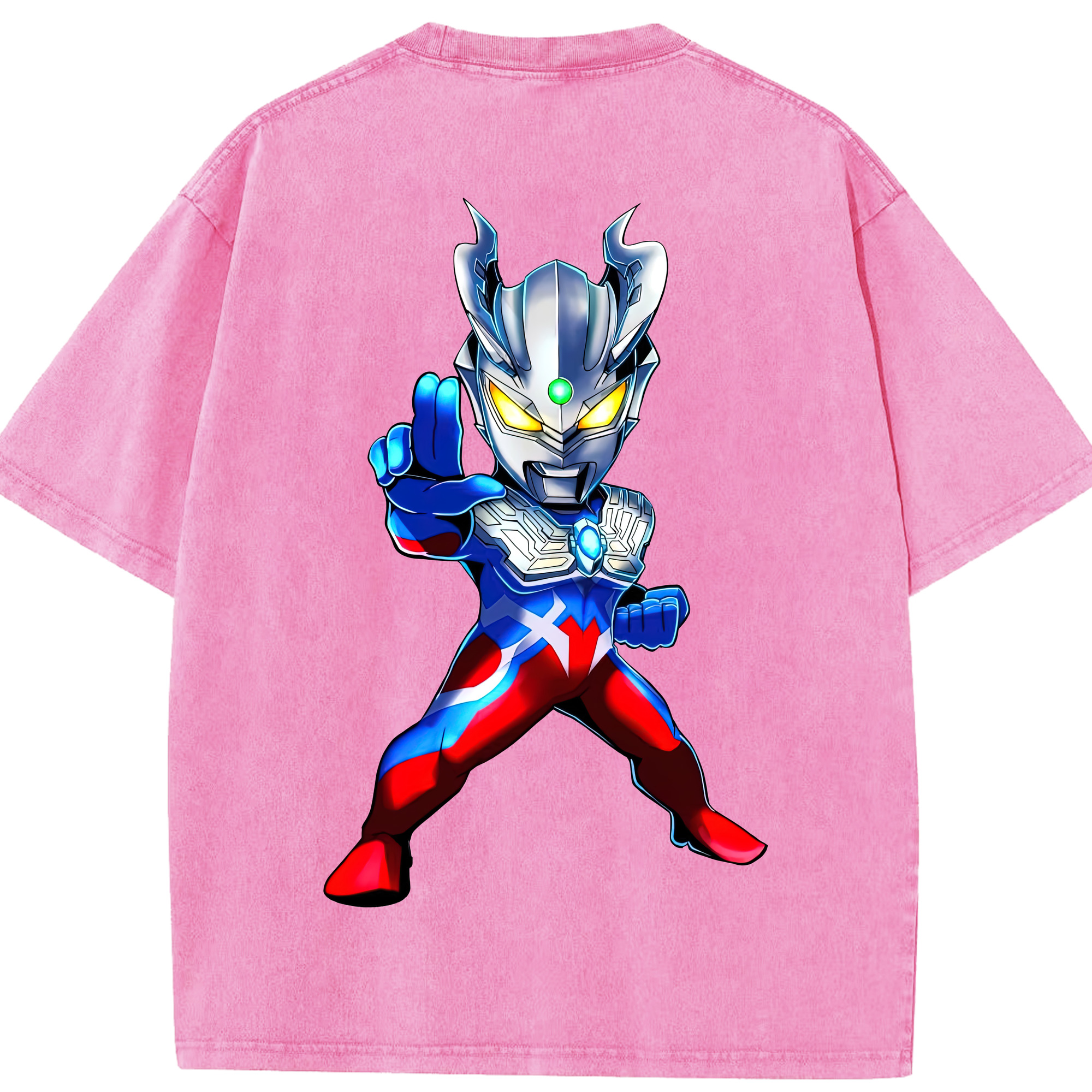 （画像用） ウルトラマン Ultraman 綿100% ヴィンテージ風 半袖Tシャツ（背面プリント）